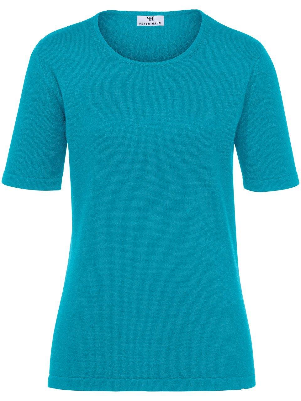 Rundhals-Pullover aus Seide Kaschmir Peter Hahn türkis günstig online kaufen