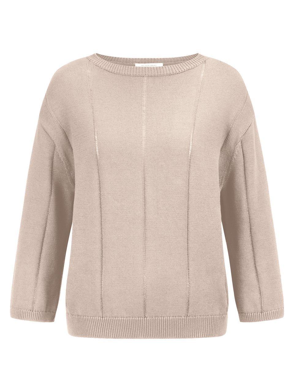 Rundhals-Pullover aus 100% SUPIMA®-­Baumwolle Peter Hahn beige günstig online kaufen