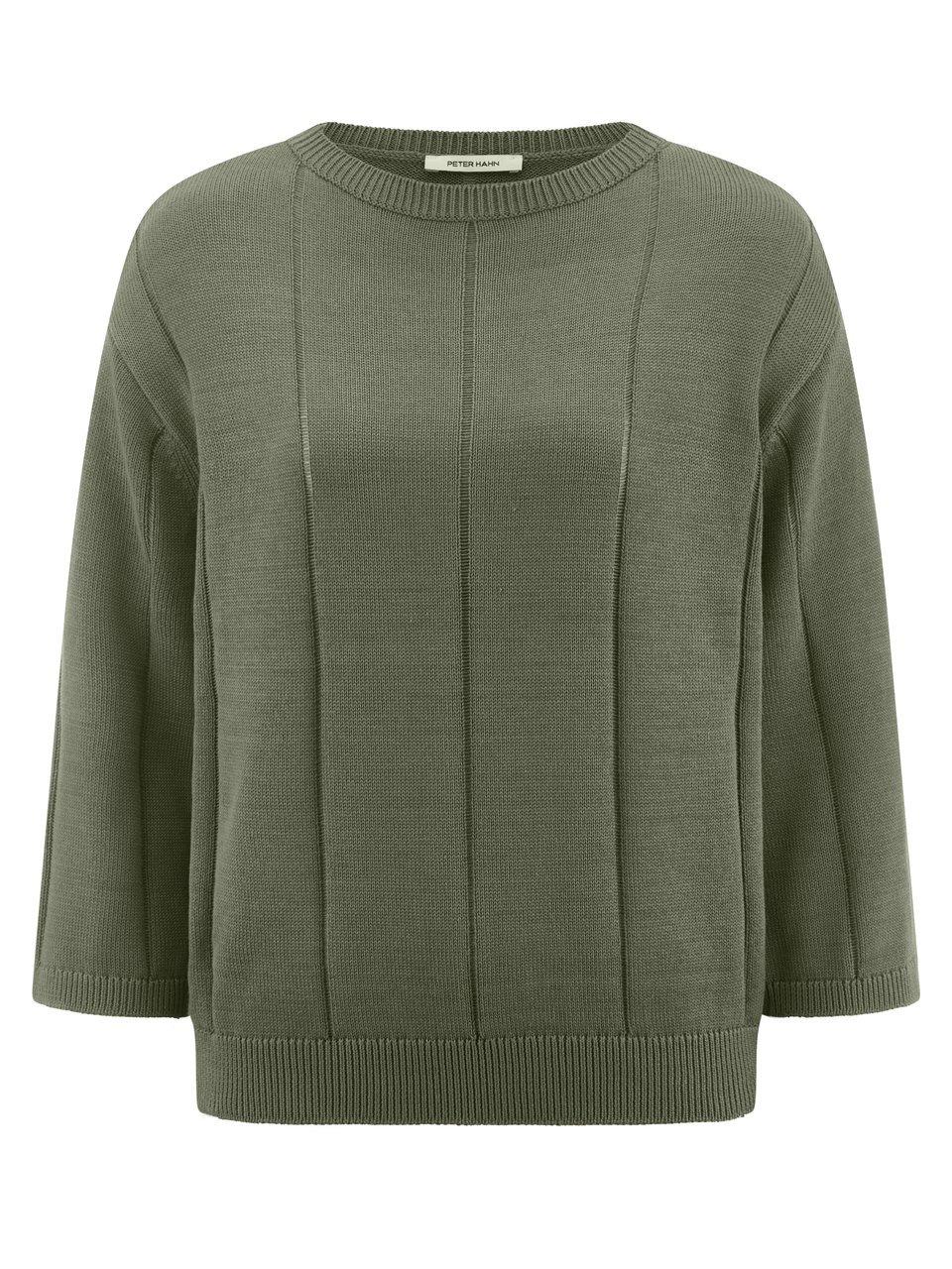 Rundhals-Pullover aus 100% SUPIMA®-­Baumwolle Peter Hahn grün günstig online kaufen