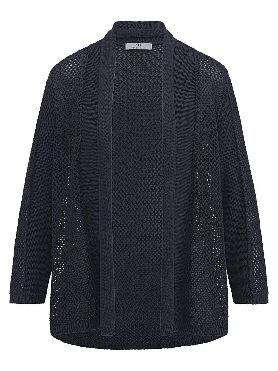Strickjacke 3/4-Arm Peter Hahn blau günstig online kaufen