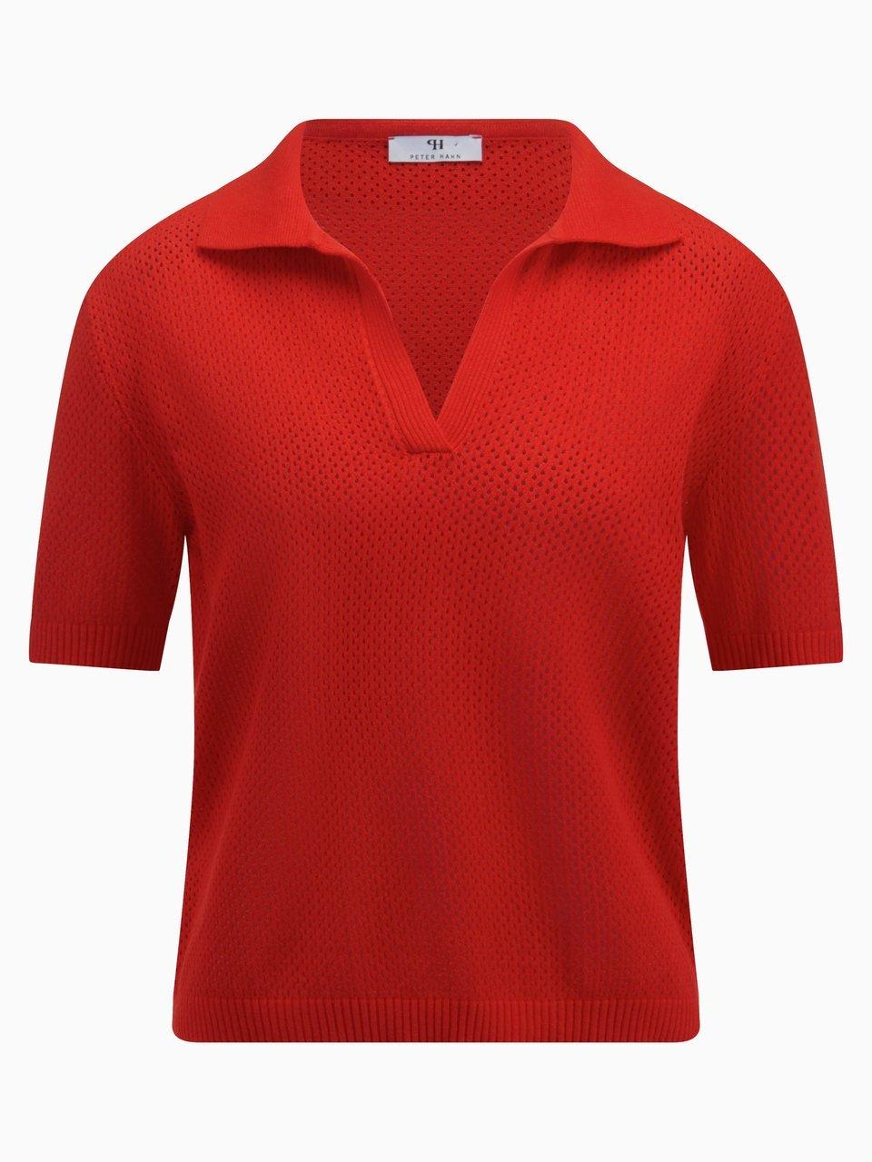Polo-Pullover Peter Hahn rot günstig online kaufen