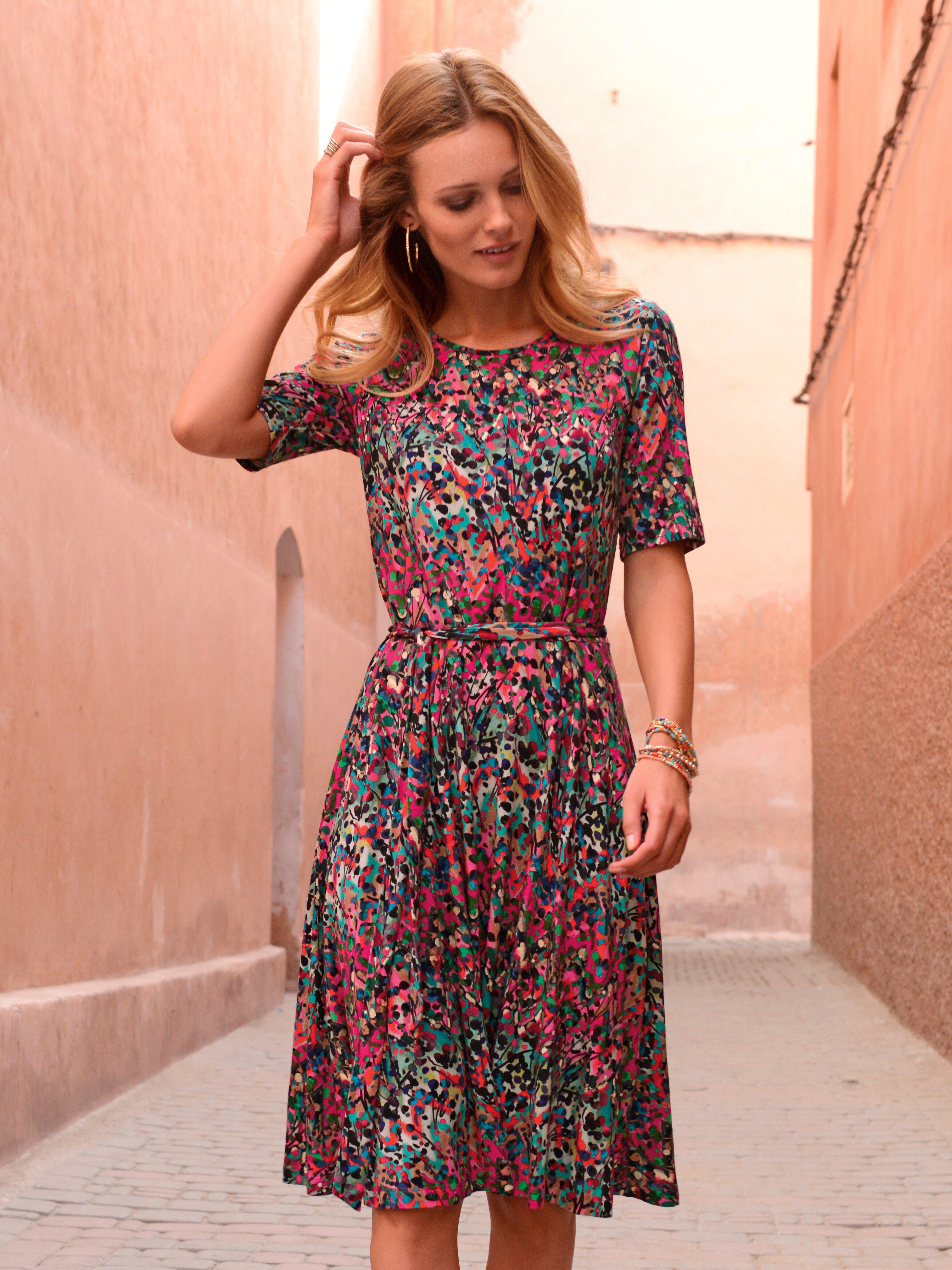 Peter Hahn Jersey Dress Multi Coloured 