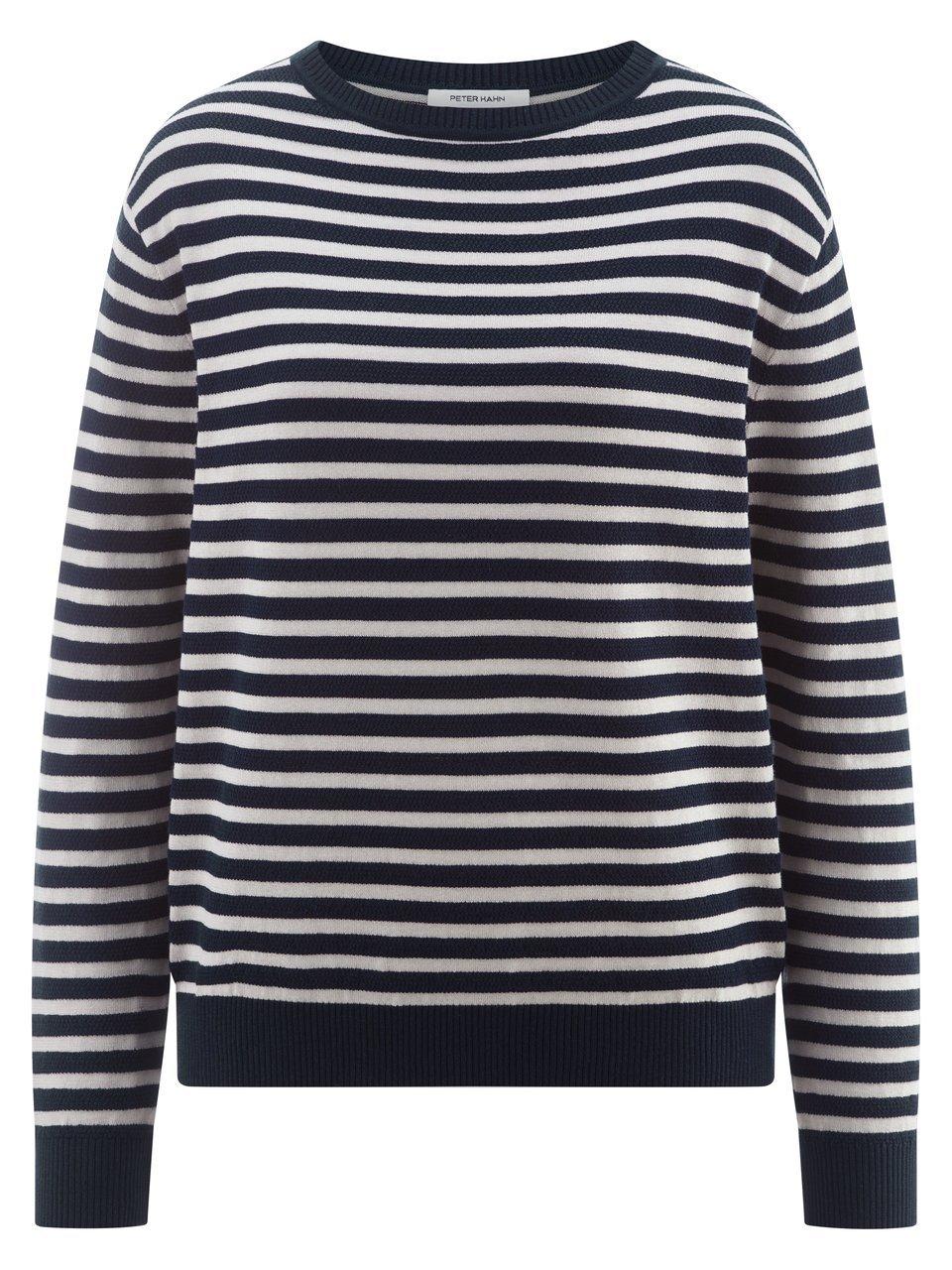 Rundhals-Pullover aus 100% SUPIMA®-­Baumwolle Peter Hahn blau günstig online kaufen