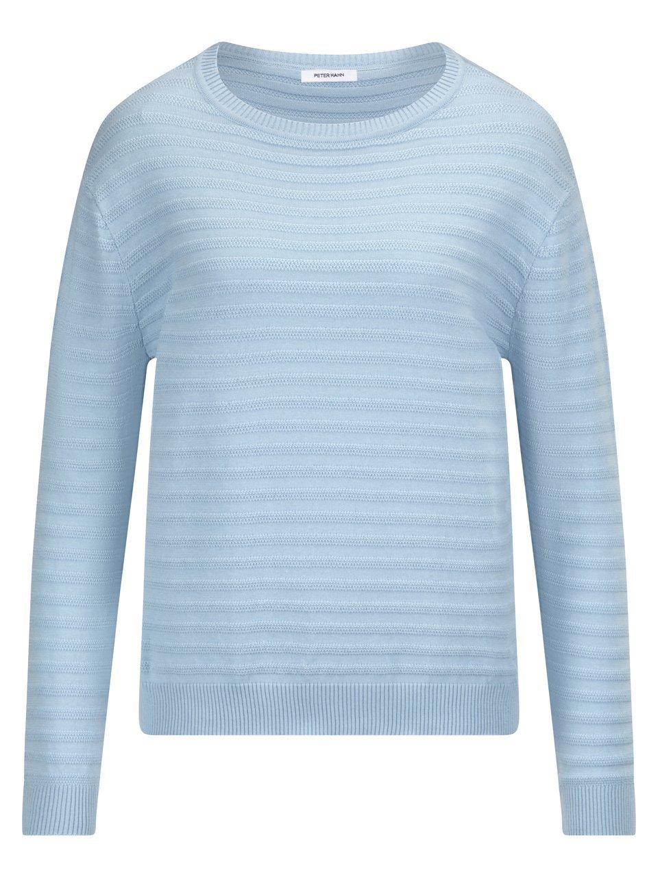 Rundhals-Pullover aus 100% SUPIMA®-­Baumwolle Peter Hahn blau günstig online kaufen