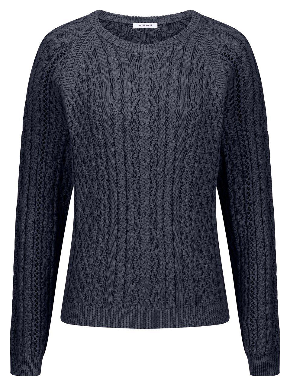 Rundhals-Pullover Peter Hahn blau günstig online kaufen