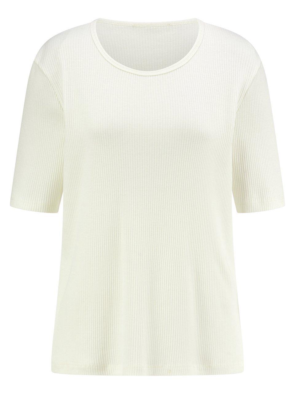 Shirt Rundhals-Ausschnitt Peter Hahn weiss günstig online kaufen