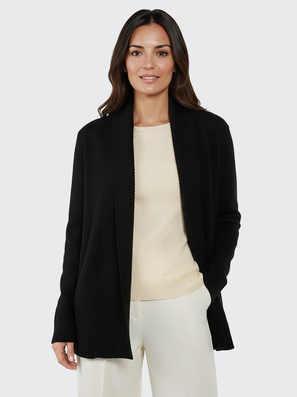 Peter Hahn - Long-Strickjacke aus Schurwolle und Kaschmir