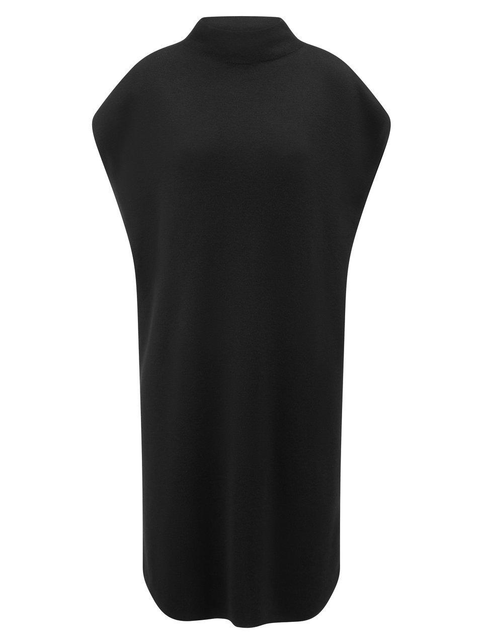 Strickkleid gedoppeltem Stehbundkragen Peter Hahn schwarz günstig online kaufen