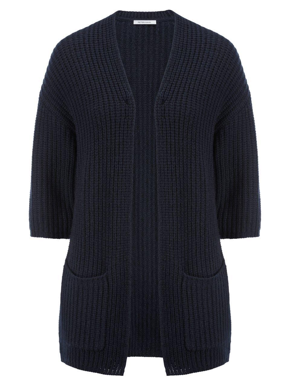 Strickjacke 3/4-Arm Peter Hahn blau günstig online kaufen