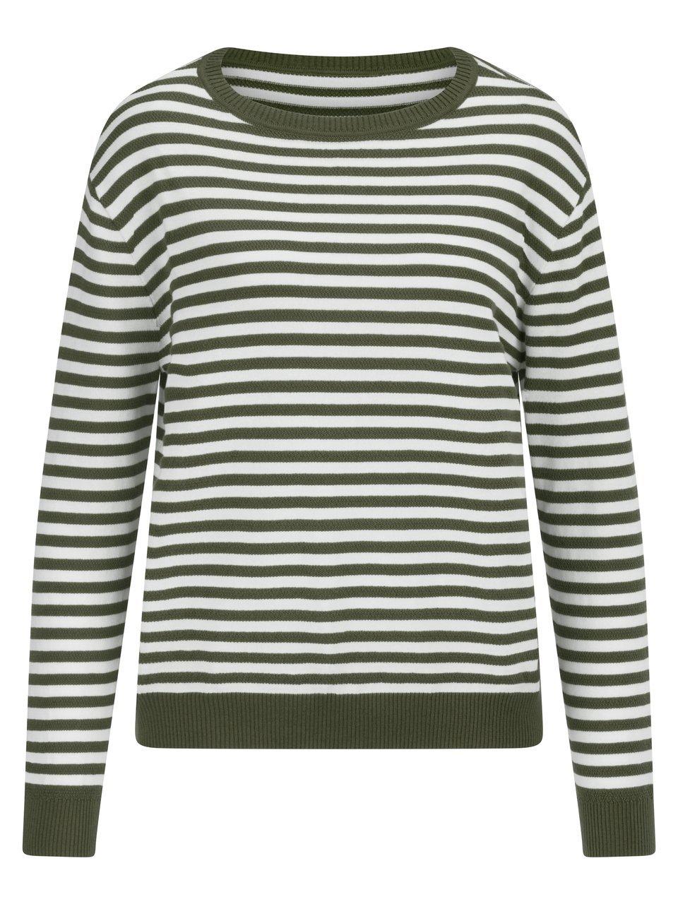 Rundhals-Pullover aus 100% SUPIMA®-­Baumwolle Peter Hahn grün günstig online kaufen