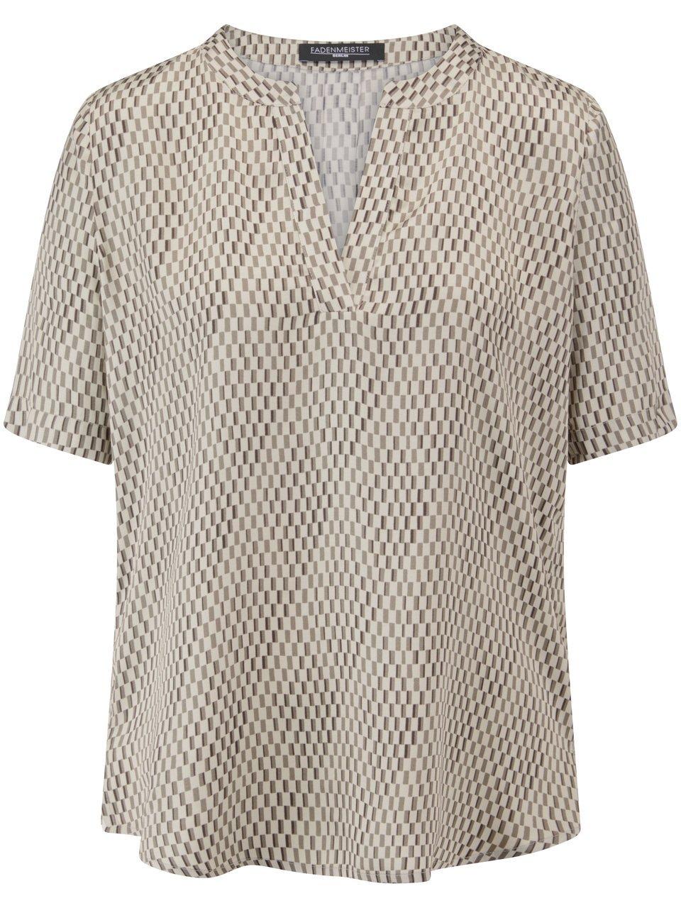 Bluse Rundhals-­Ausschnitt Fadenmeister Berlin beige günstig online kaufen