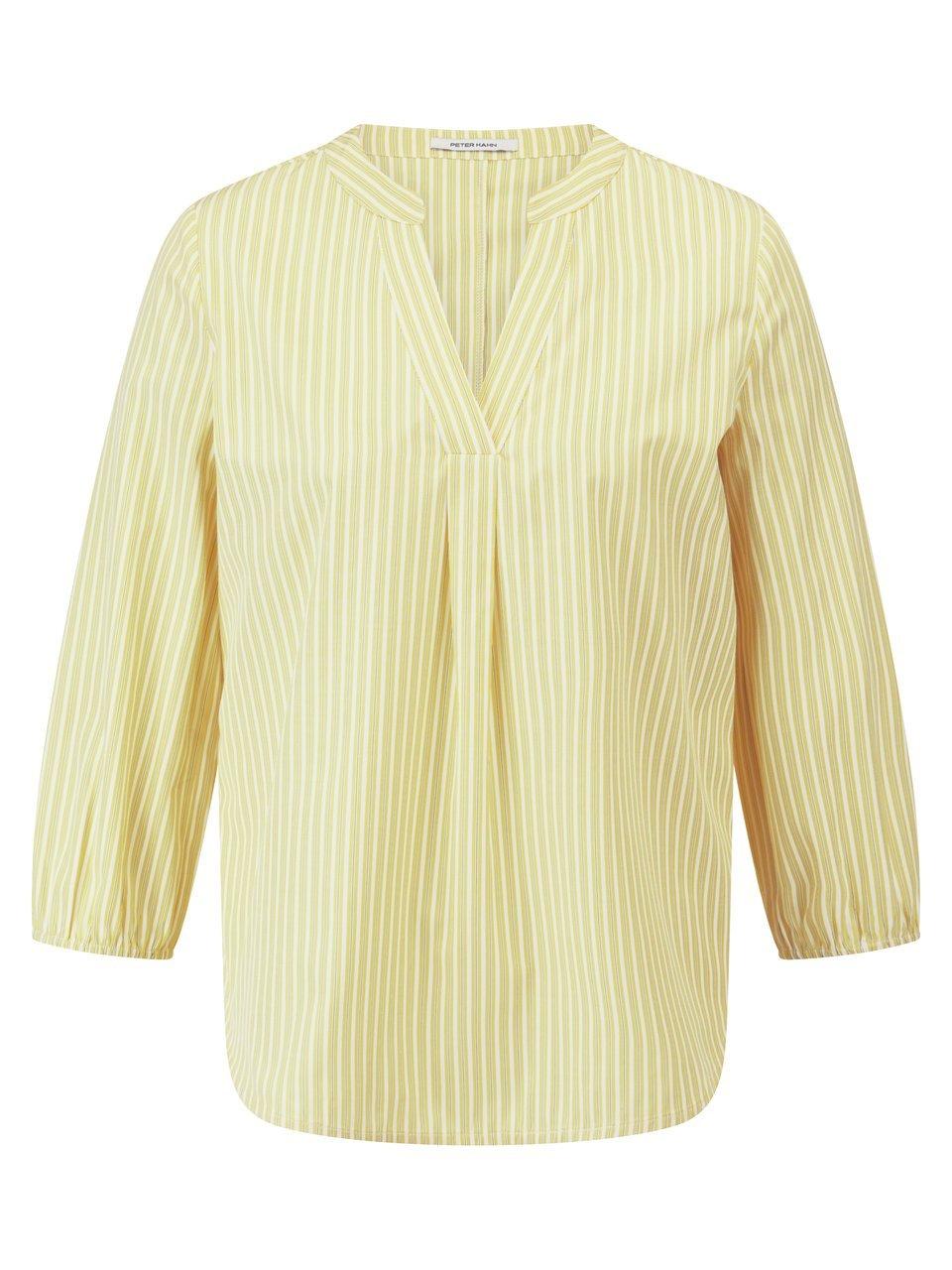 Bluse Rundhals-Ausschnitt Peter Hahn gelb günstig online kaufen