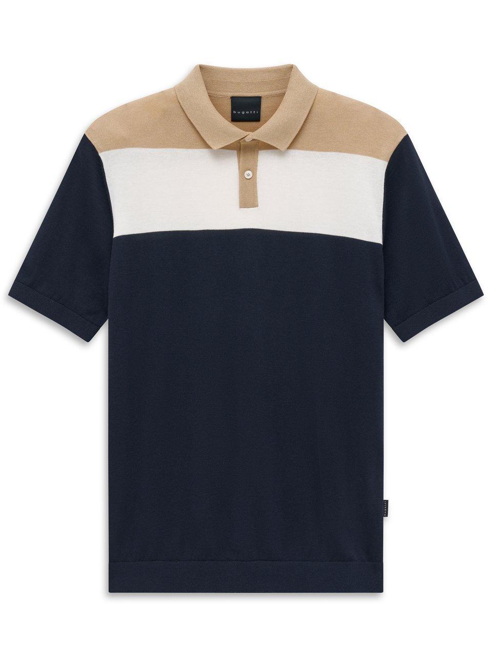 Polo-Pullover Regular Fit Bugatti blau günstig online kaufen