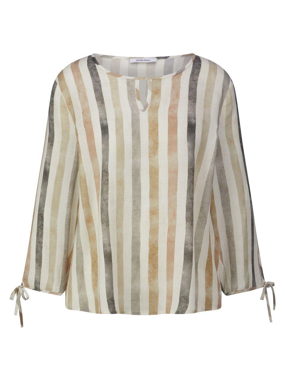 Bluse Rundhals-Ausschnitt Peter Hahn weiss günstig online kaufen