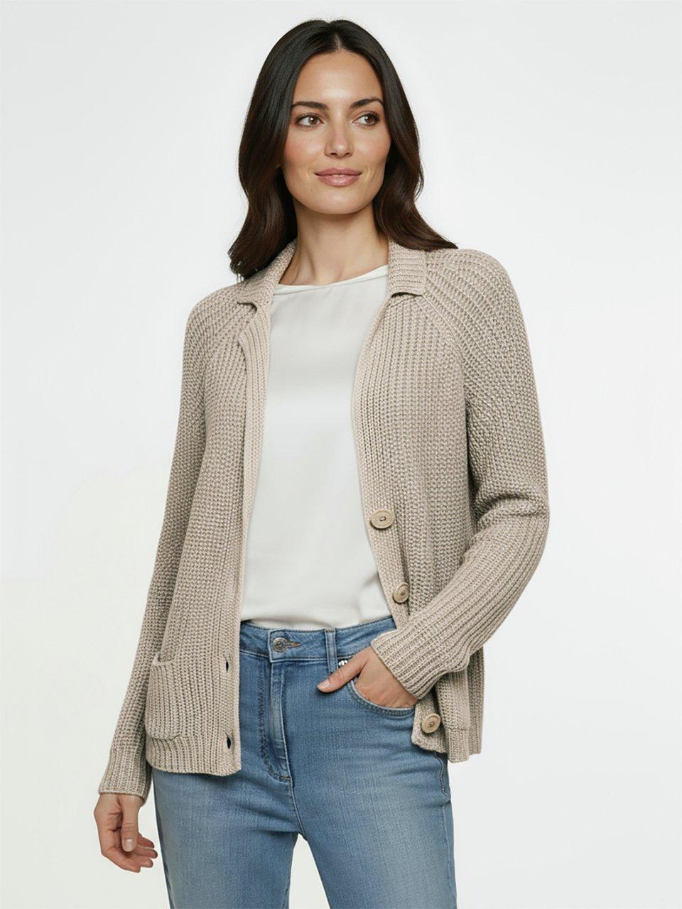 Peter Hahn - Strickblazer mit Revers­kragen