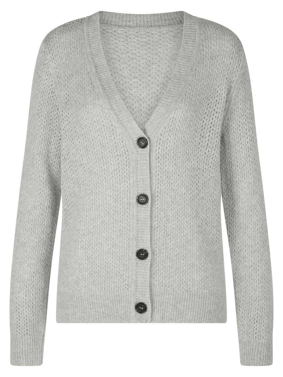 Strickjacke V-Ausschnitt Peter Hahn grau günstig online kaufen