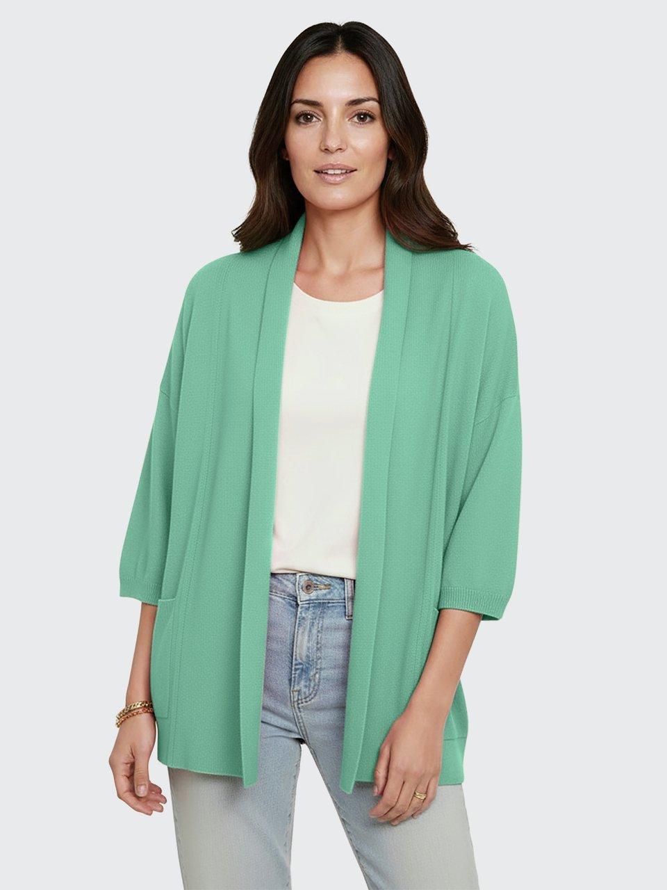 Peter Hahn - Long-Strickjacke mit 3/4-Arm