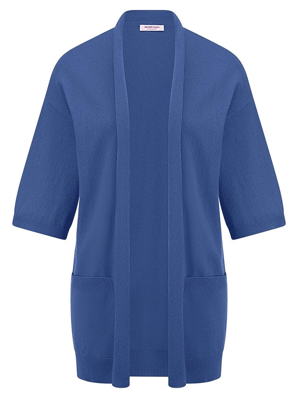 Long-Strickjacke 3/4-Arm Peter Hahn blau günstig online kaufen