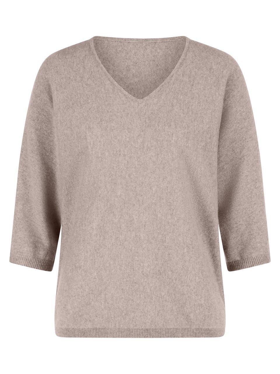 V-Pullover Kaschmir Peter Hahn beige günstig online kaufen