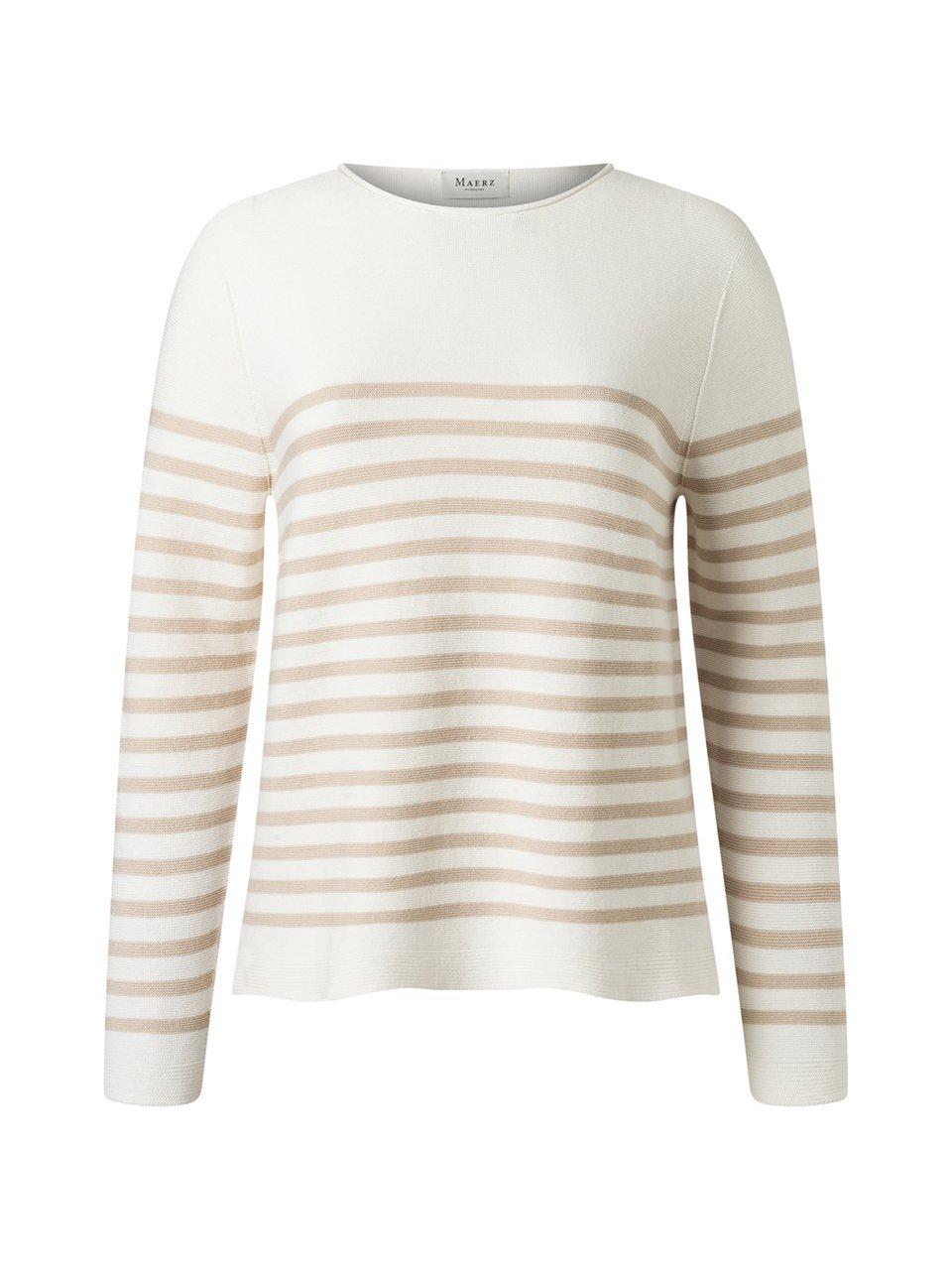 Rundhals-Pullover MAERZ Muenchen weiss günstig online kaufen