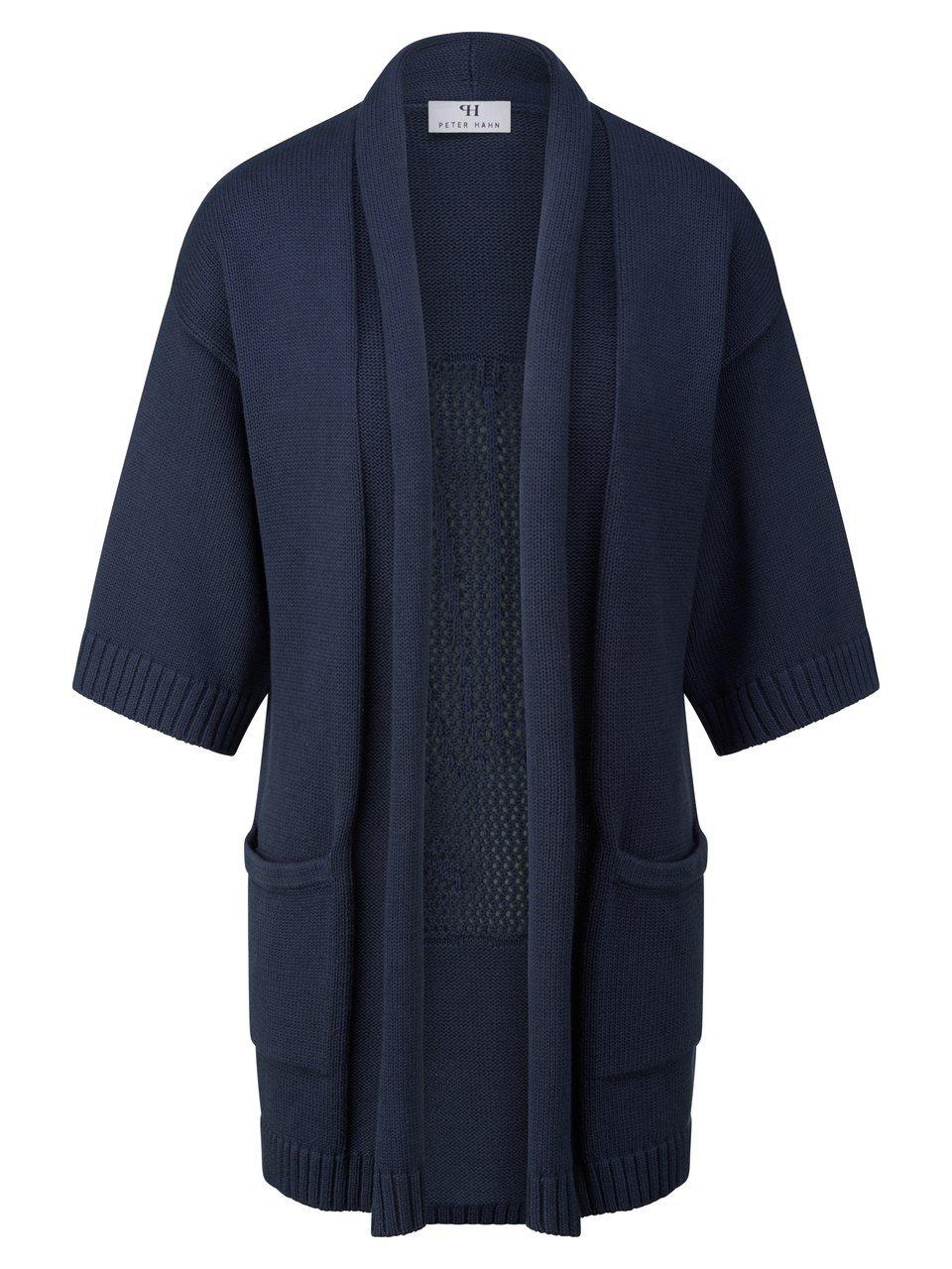 Long-Strickjacke Peter Hahn blau günstig online kaufen
