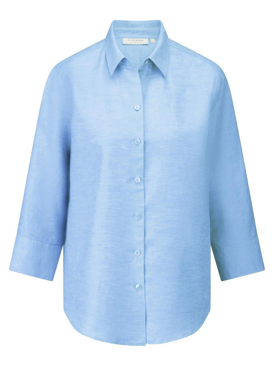 Long-Bluse 3/4-Arm Eterna blau