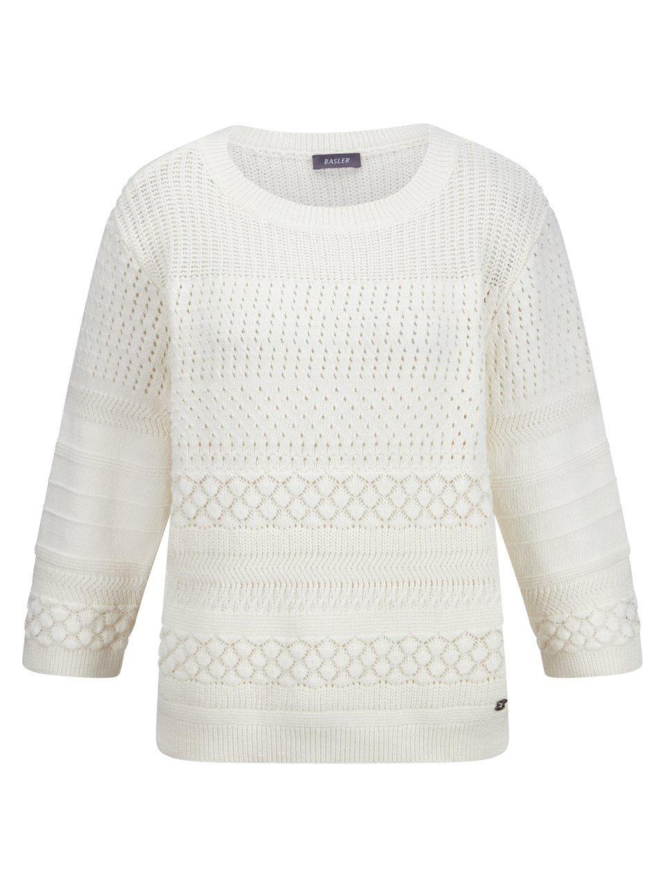 Pullover U-Boot-Ausschnitt BASLER weiss günstig online kaufen