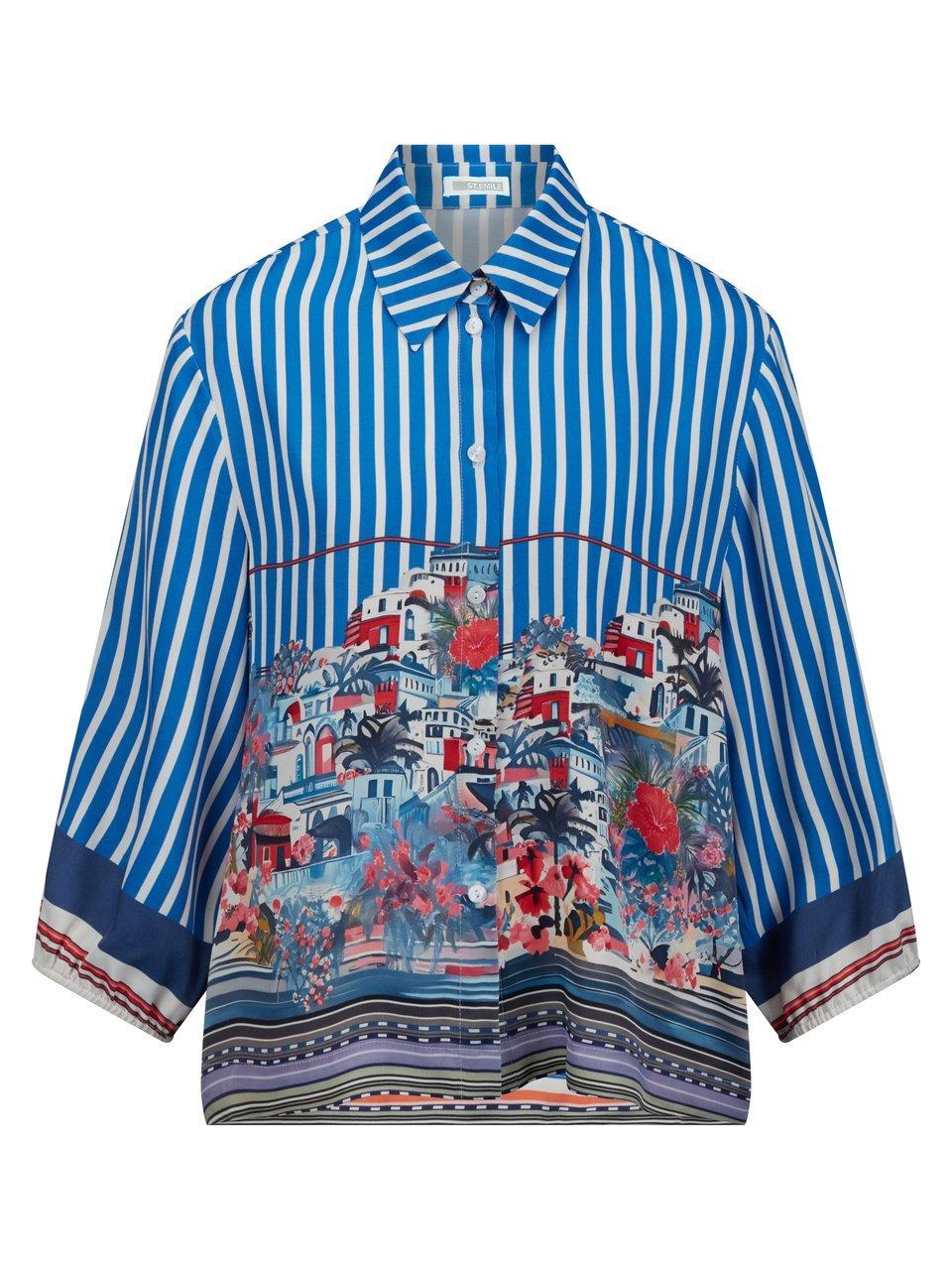 Blouse 3/4-mouwen Van St. Emile blauw