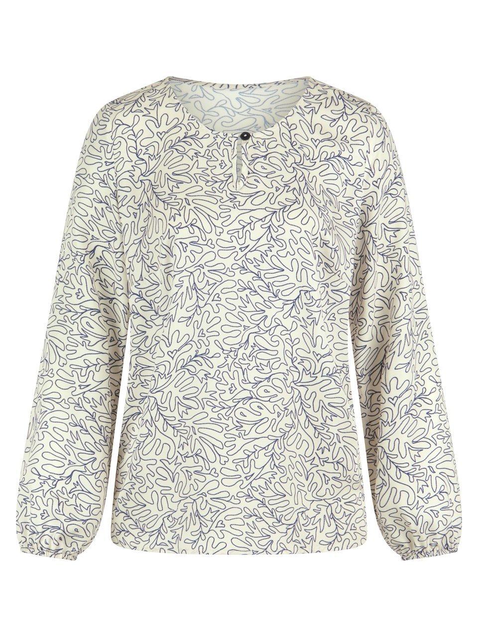 Bluse Rundhals-Ausschnitt Peter Hahn beige günstig online kaufen