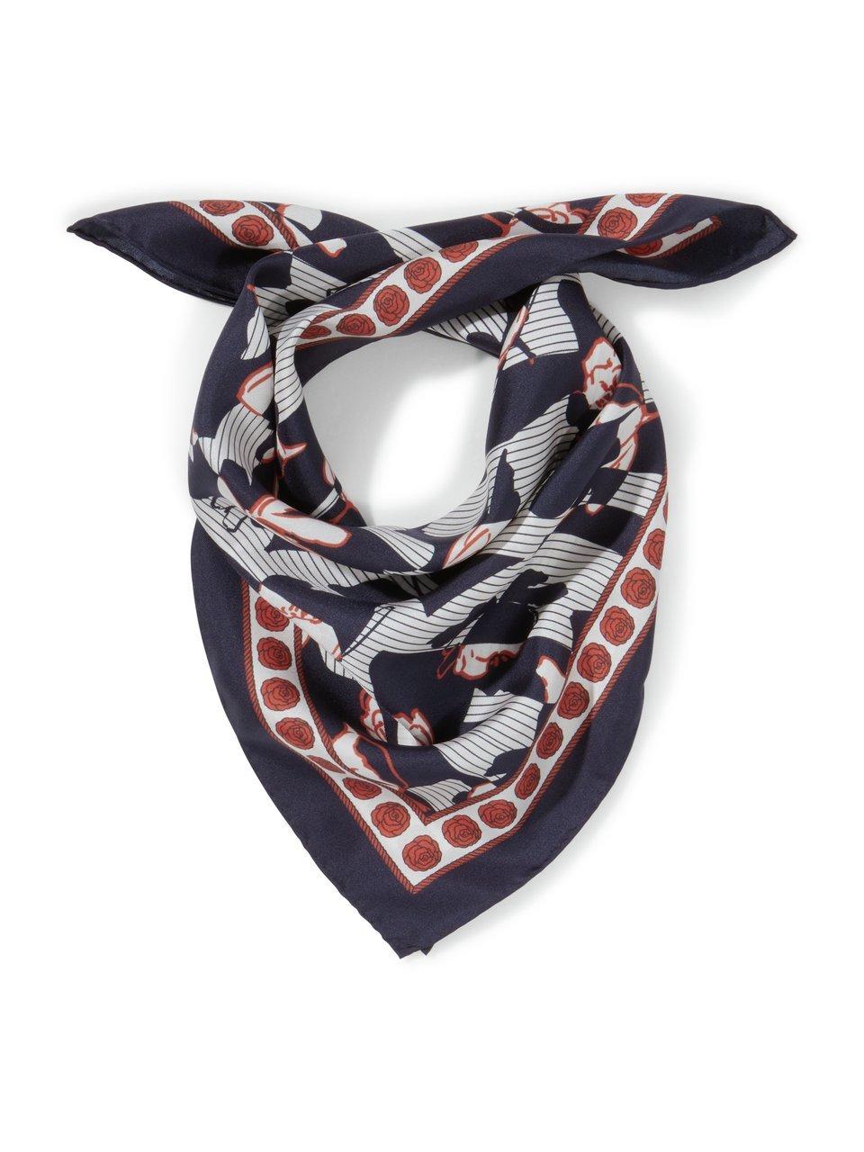 Peter Hahn velours sjaal Van  blauw