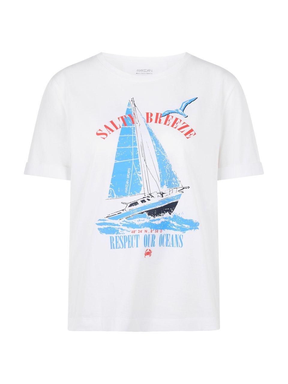 Rundhals-Shirt Marc Cain weiss günstig online kaufen