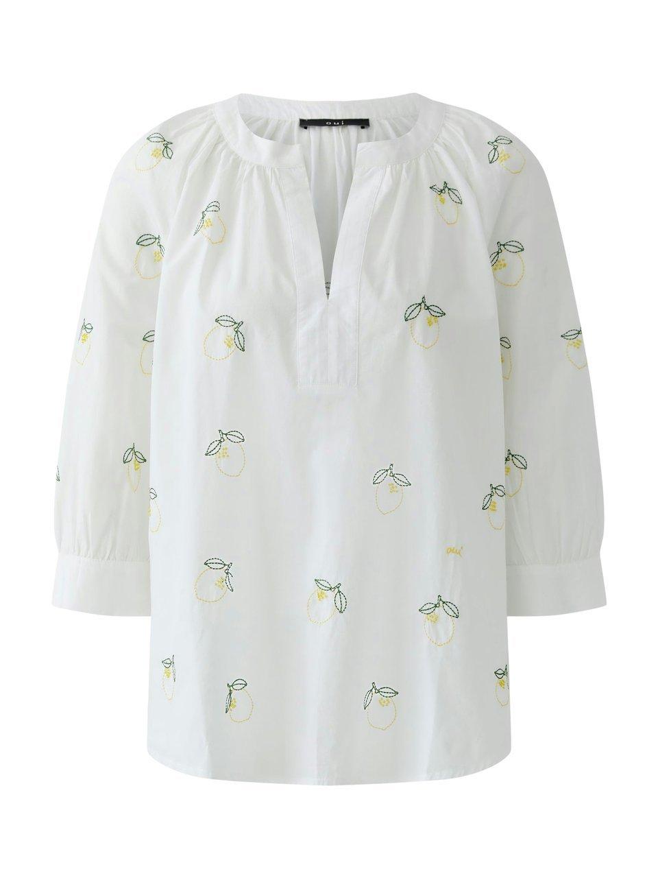 Bluse 3/4-Raglanarm oui weiss