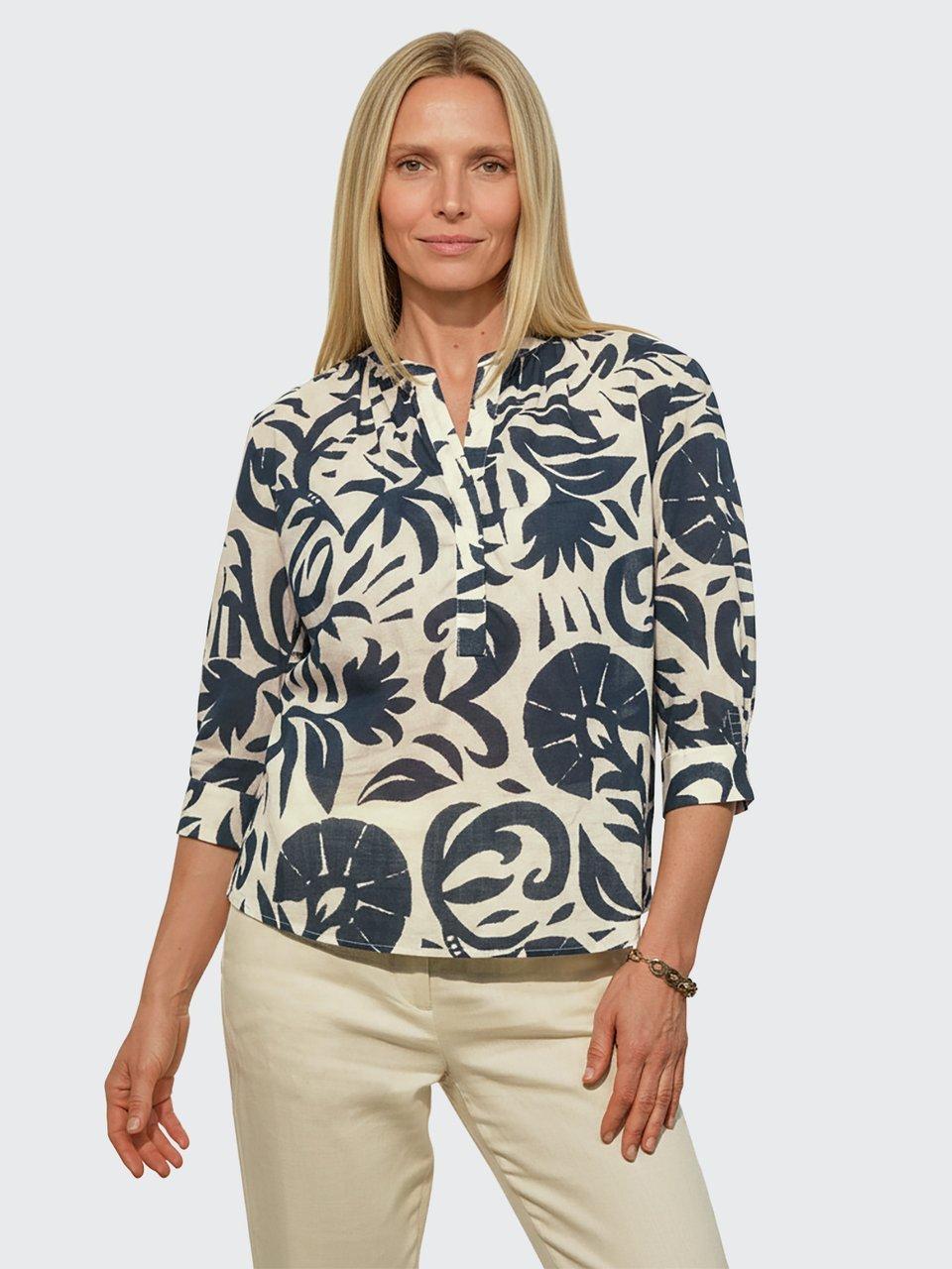 Chemisier Blanc Transparent Lucky Brand - Motif Cachemire Paisley - Taille M - Fabriqué Inde