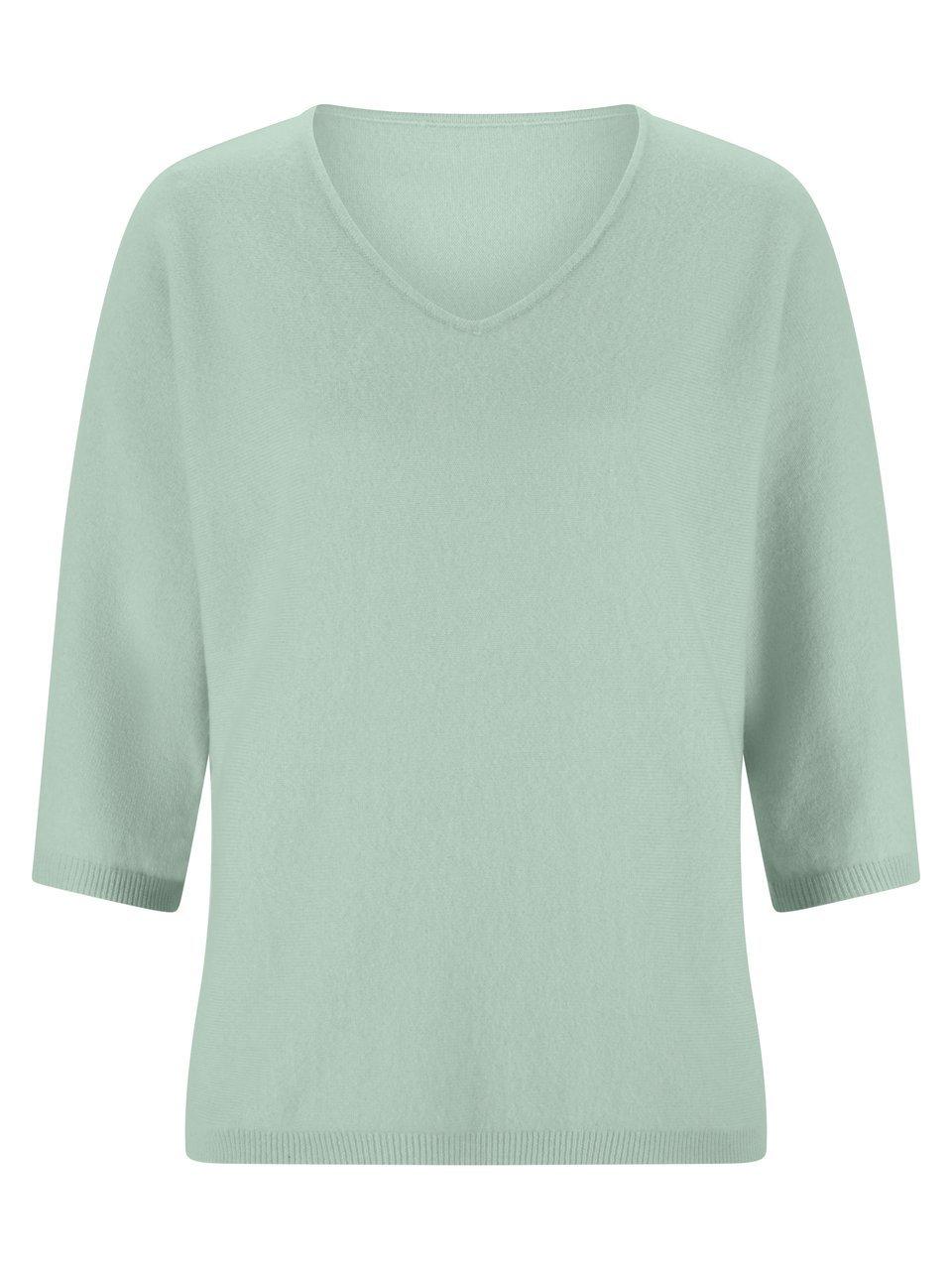 V-Pullover Kaschmir Peter Hahn türkis günstig online kaufen
