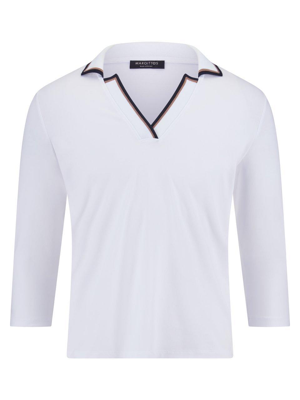 Polo-Shirt 3/4-Arm Margittes weiss günstig online kaufen