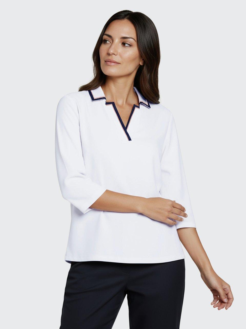 Shirt met 3/4-mouwen in streepjesdessin in donkerblauw/wit gestreept | Witt