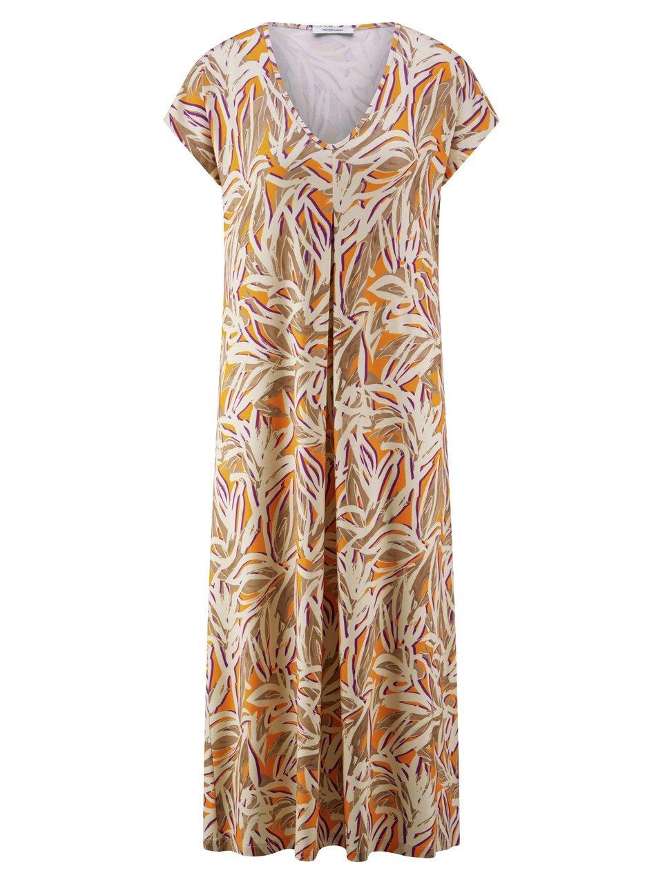 Kleid V-Ausschnitt Peter Hahn orange günstig online kaufen