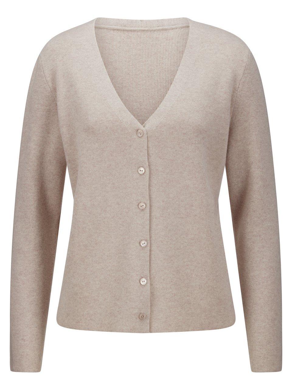 Strickjacke V-Ausschnitt Fadenmeister Berlin beige günstig online kaufen