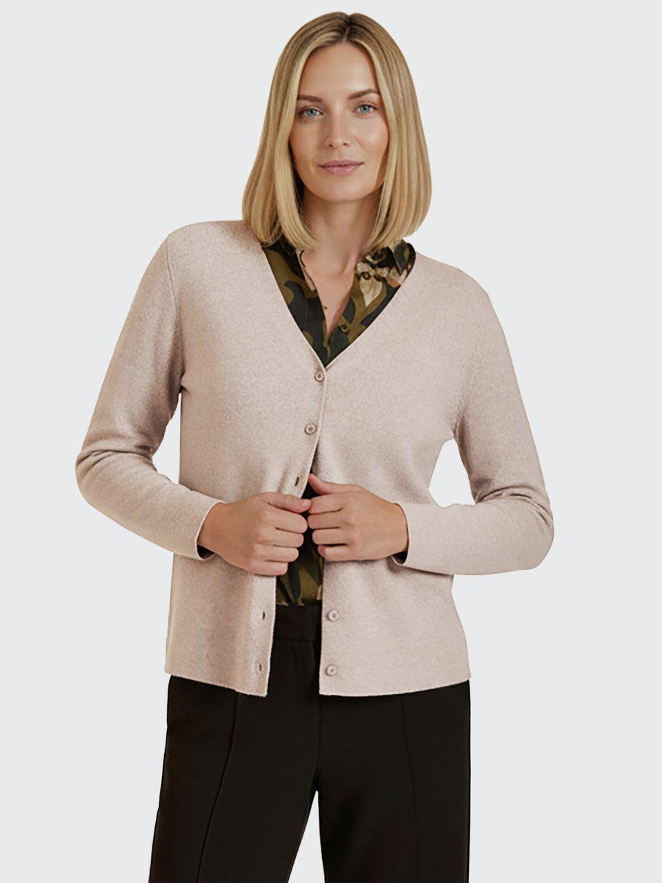 Fadenmeister Berlin - Strickjacke mit V-Ausschnitt aus Schurwolle und Ka