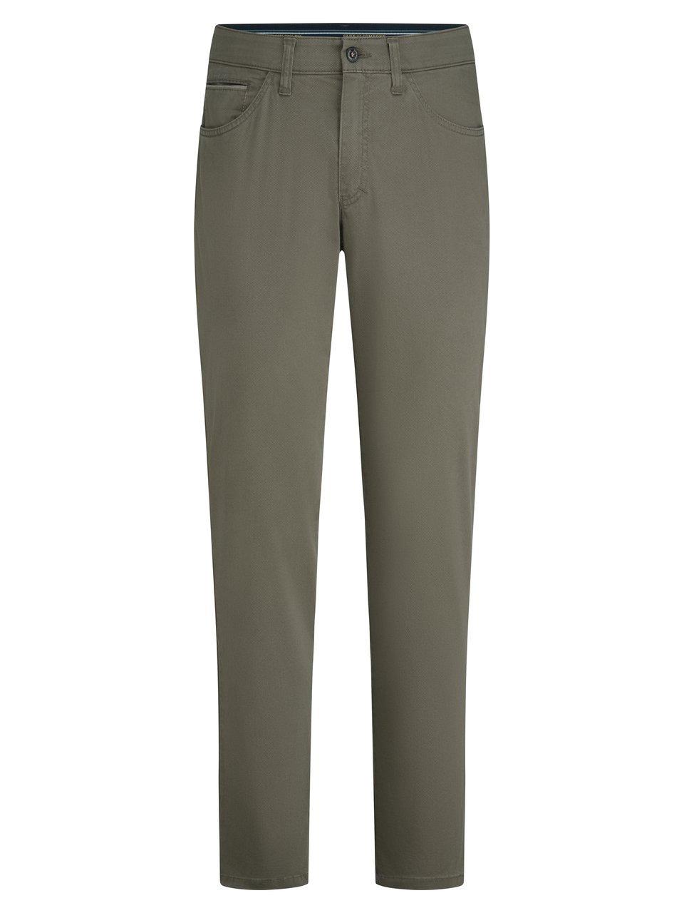 Club of comfort 5-pocketbroek Regular Fit Van  groen