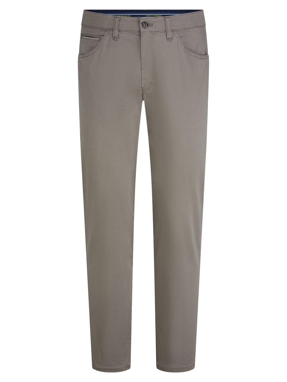 Club of comfort 5-pocketbroek Regular Fit Van  beige