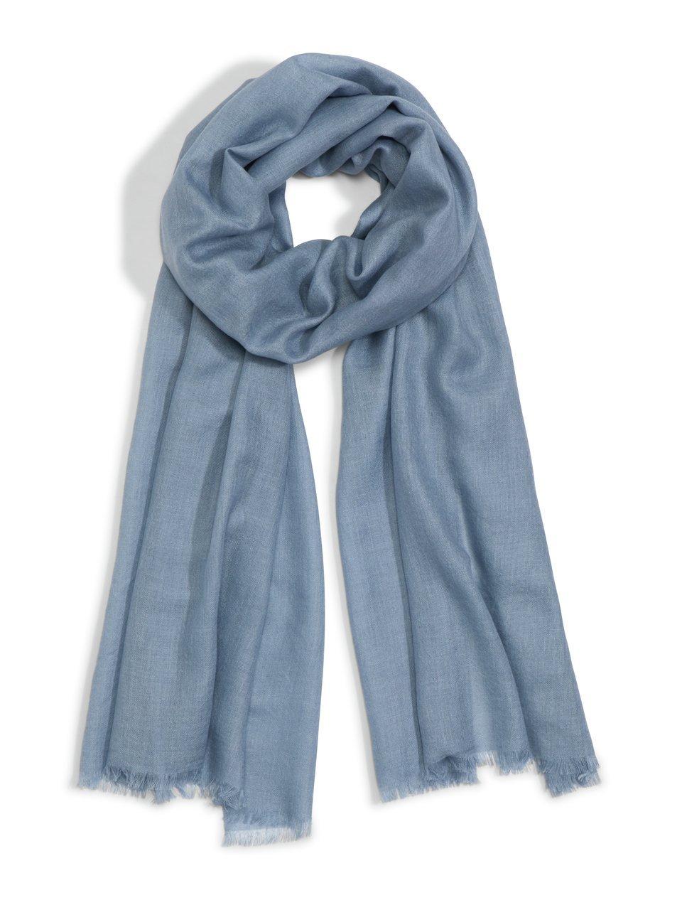 Schal aus Seide und Kaschmir Peter Hahn blau günstig online kaufen