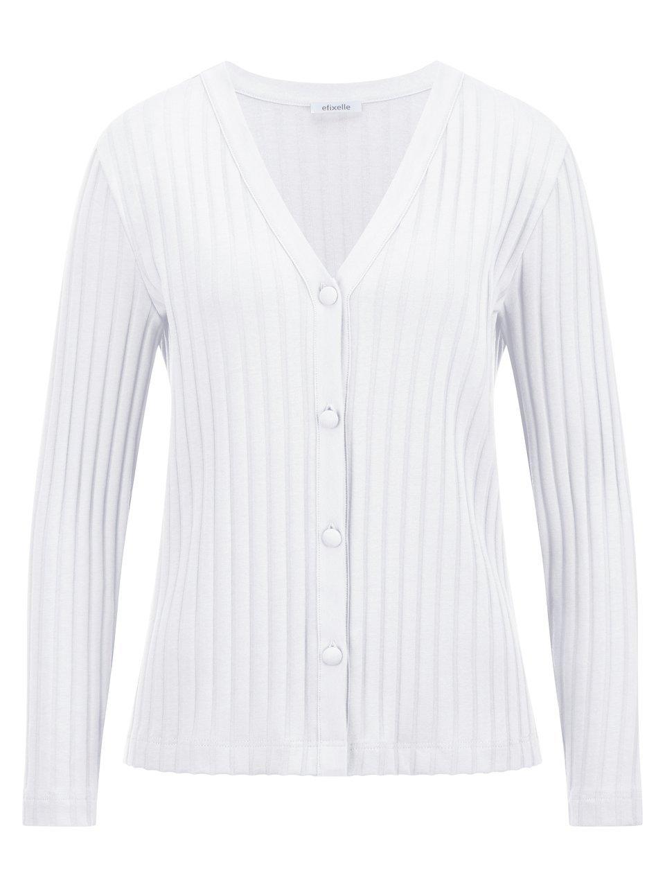Shirtjacke V-Ausschnitt Efixelle weiss günstig online kaufen