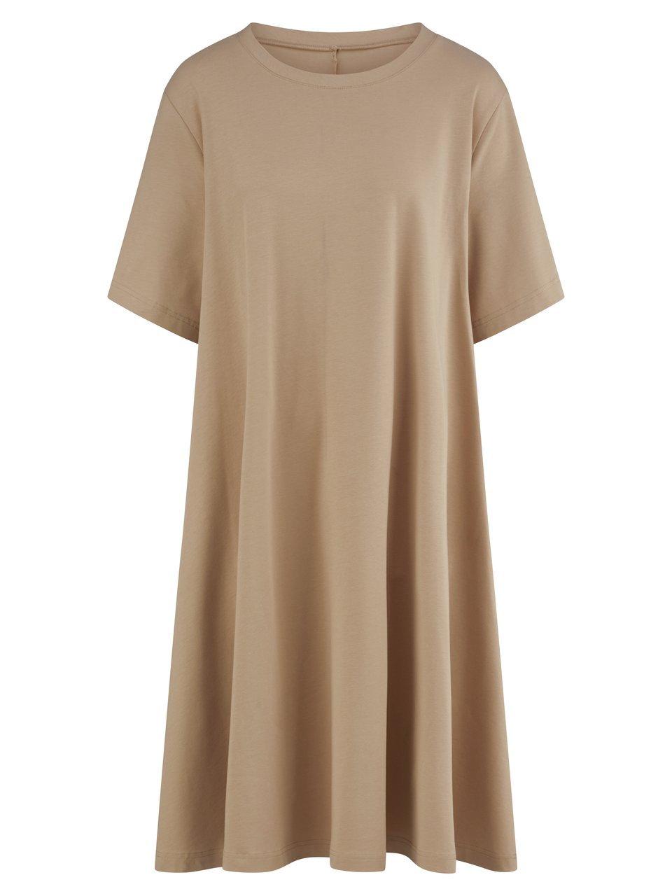 Jersey-Kleid Rundhals-Ausschnitt Emilia Lay braun günstig online kaufen