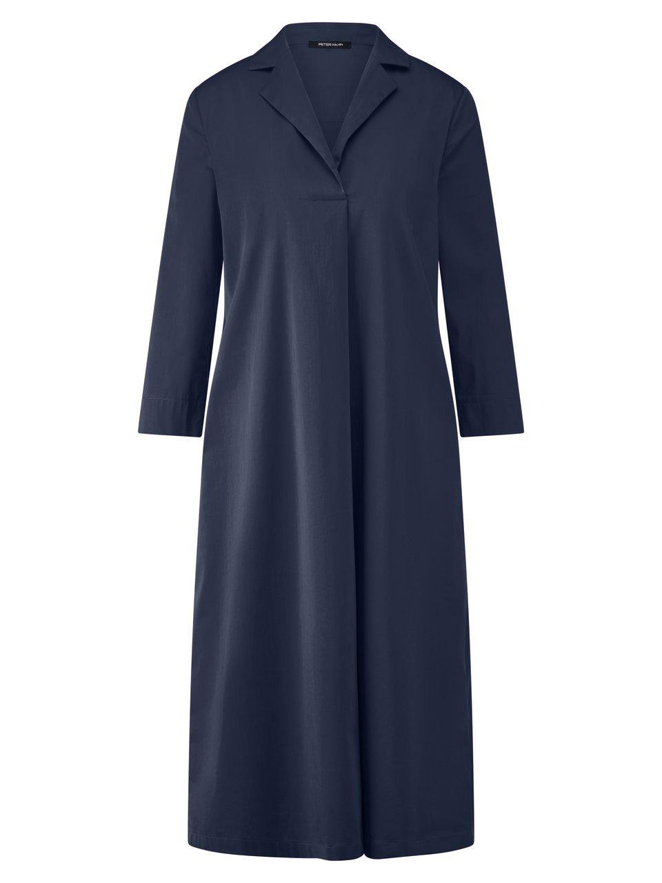 Kleid kleinem Reverskragen Peter Hahn blau günstig online kaufen