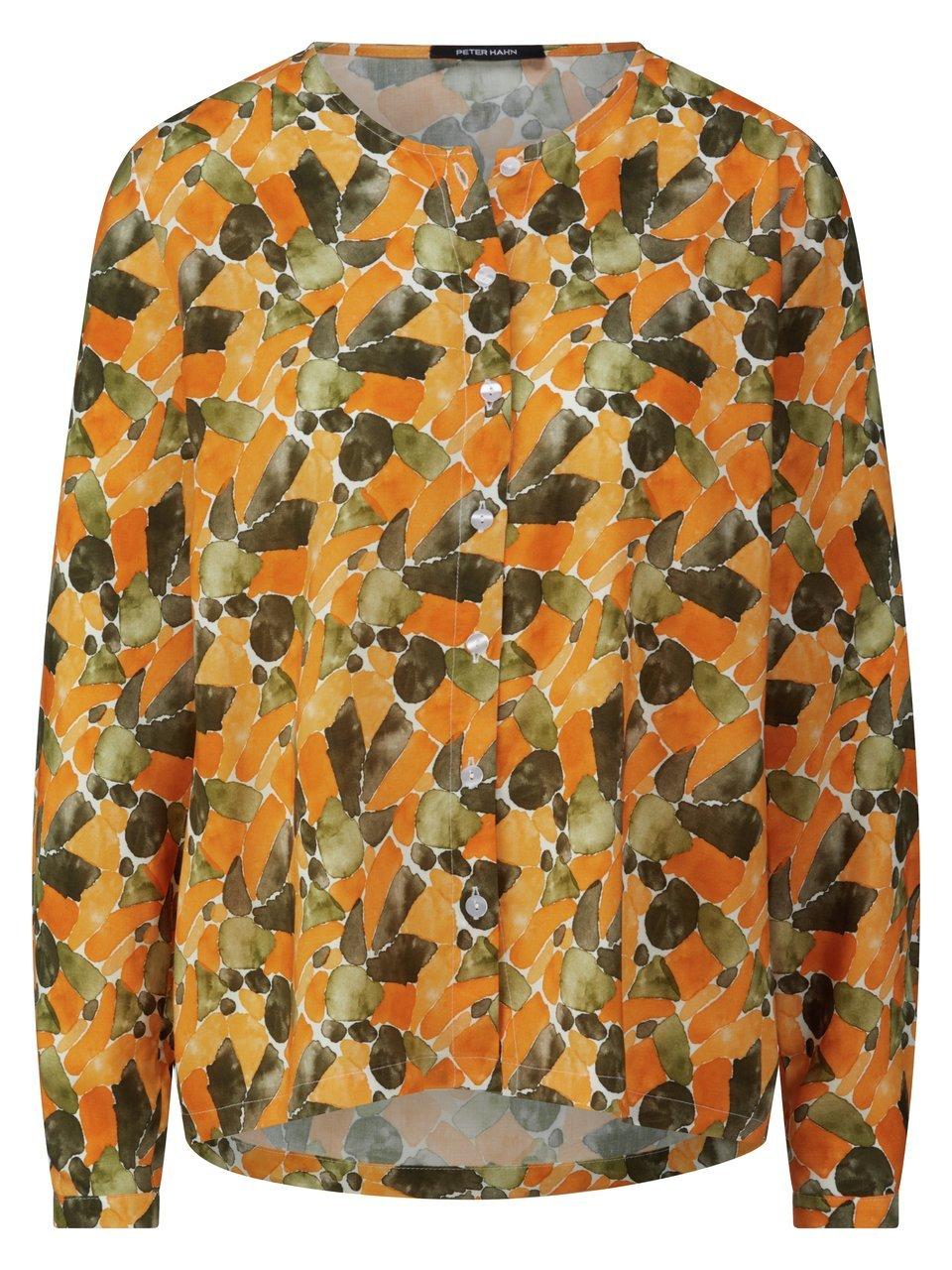 Bluse am Rundhals-­Ausschnitt Peter Hahn orange günstig online kaufen