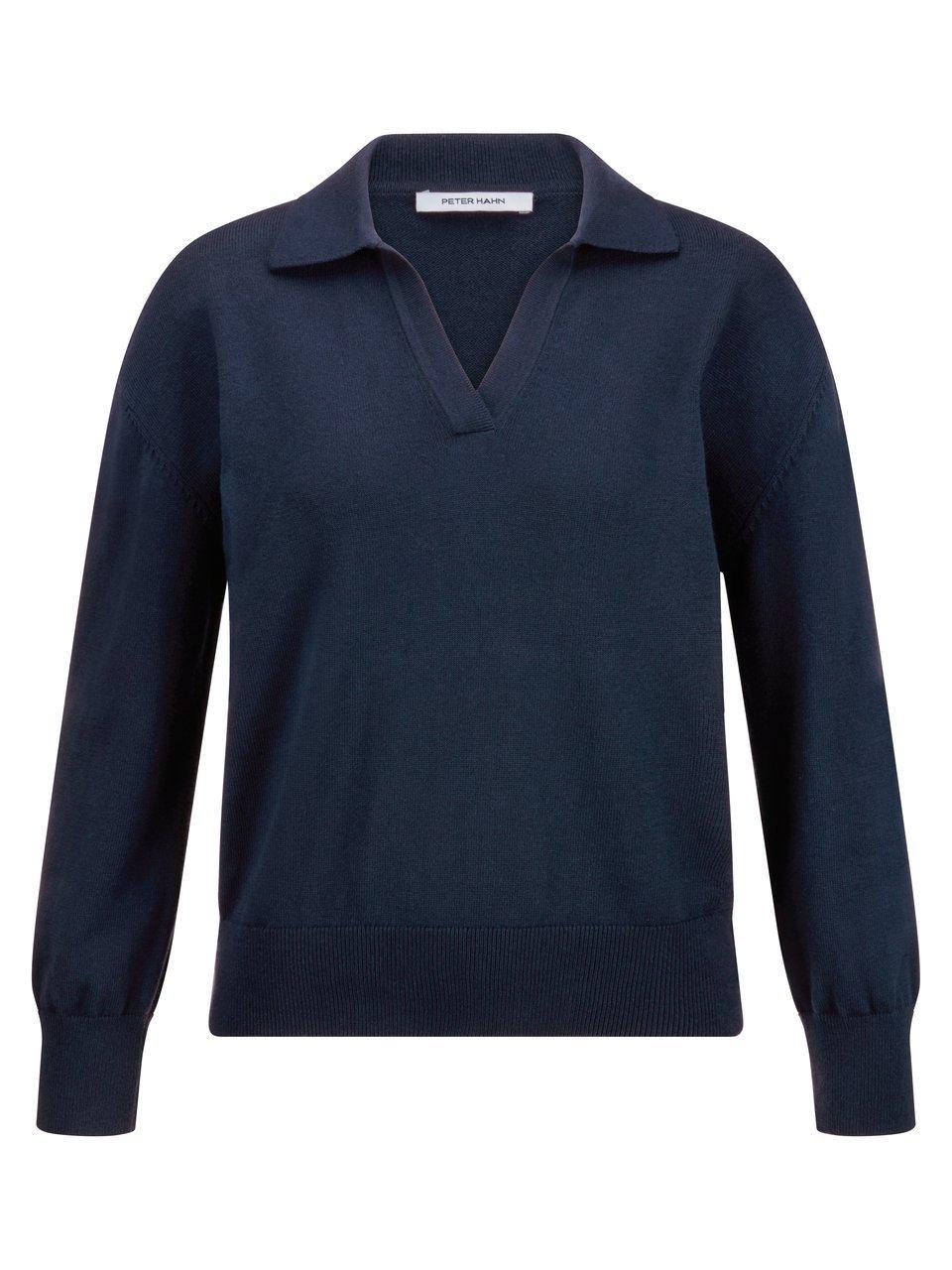 Polo-Pullover Peter Hahn blau günstig online kaufen