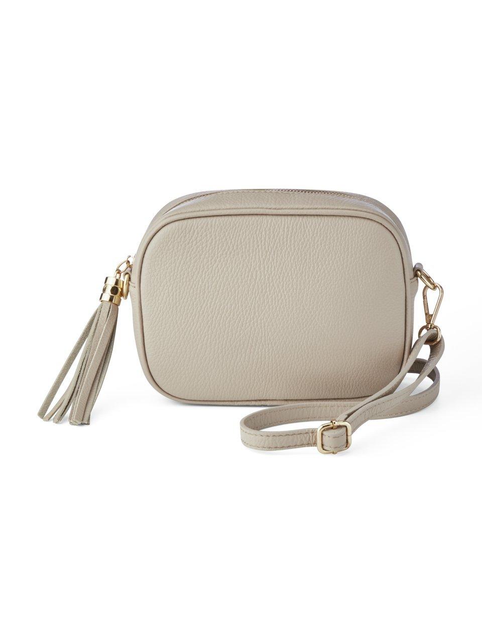 Umhängetasche aus genarbtem Rindsleder Peter Hahn beige günstig online kaufen