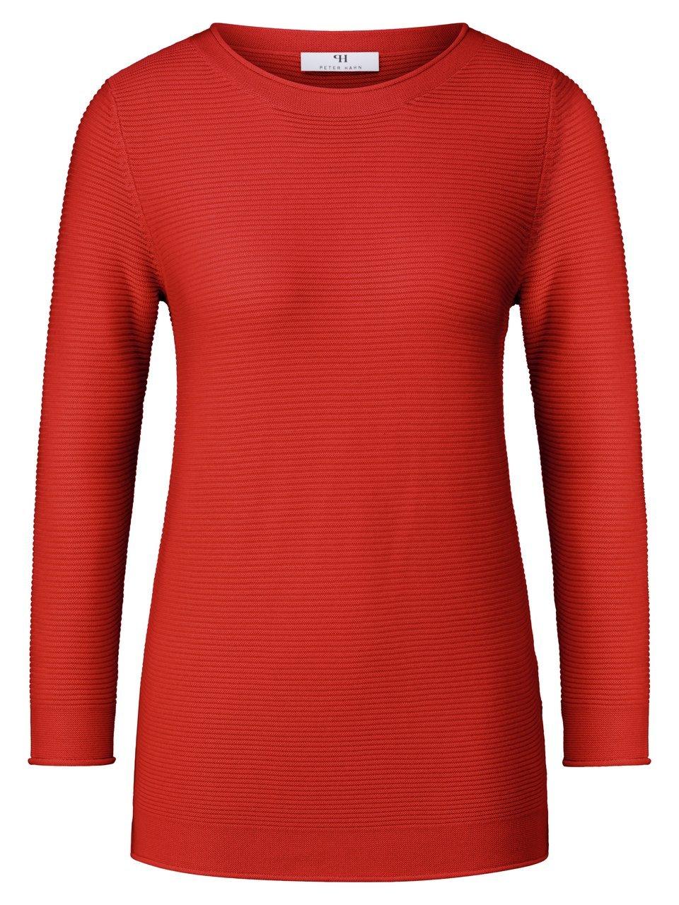 Rundhals-Pullover 3/4-Arm Peter Hahn rot günstig online kaufen