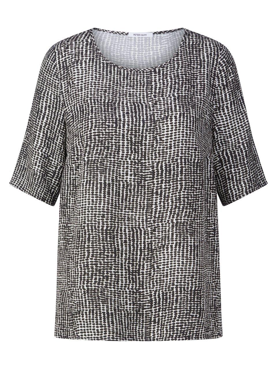 Bluse Rundhals-­Ausschnitt Peter Hahn schwarz günstig online kaufen